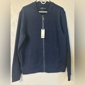 🐟 NWT Southern Tide Men’s Navy Blue Fleece Bomber Jacket - L